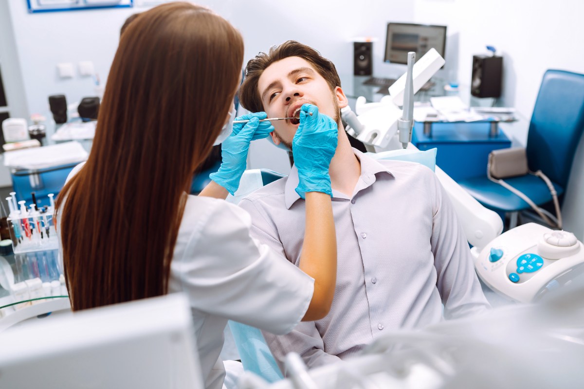dental expert performing treatment