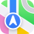 Google Maps location pin icon with colorful gradient background representing dental practice directions.