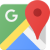 Google Maps logo icon featuring colorful pin marker and map interface elements.